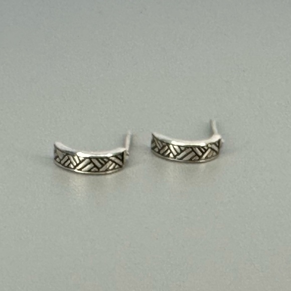Chic Sterling Silver Tiny Huggie Hoops - Delicate Half Hoop Earrings - Picture 12 of 16